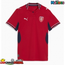Camisa de Futebol República Checa Equipamento Principal Mulheres Mundo 2026 Manga Curta